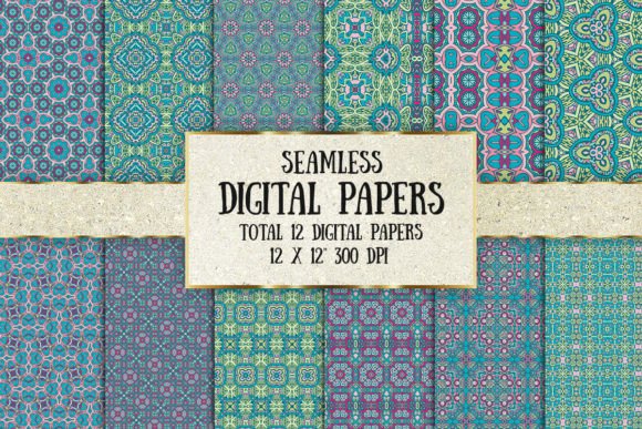 12 Seamless Digital Papers Bundle: A Creative Essential for Designers and Artists