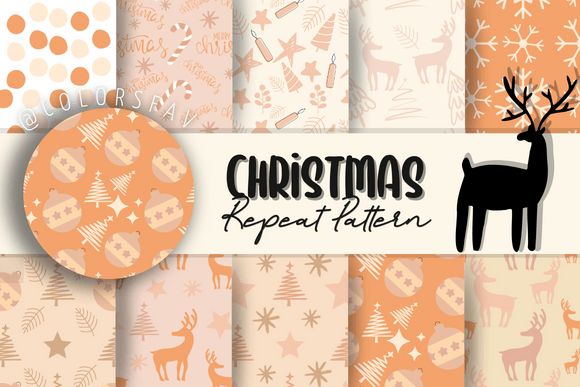 Christmas Seamless Pattern Repeat Boho: A Versatile Design Asset for Creative Projects