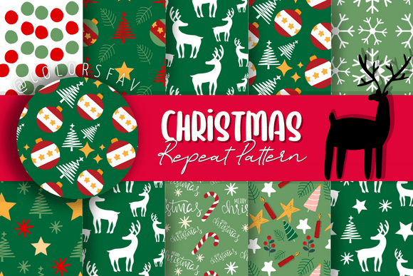 Christmas Seamless Pattern Repeat for Creative Projects