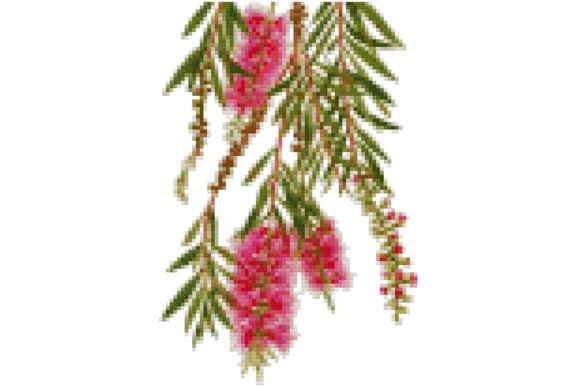 Cross Stitch Pattern-Bottle Brush Flower