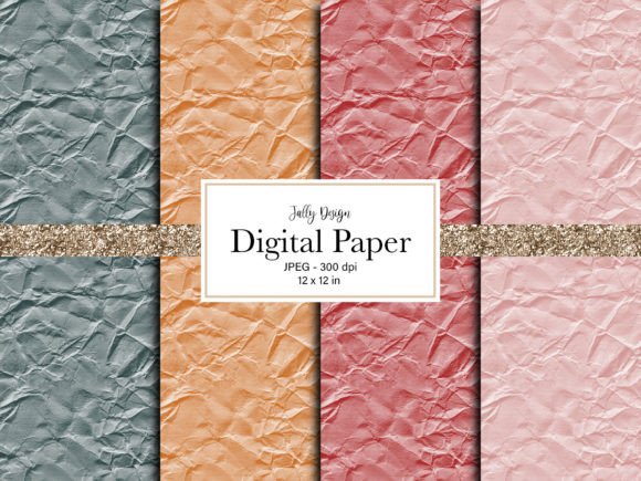 Crumpled Paper Textures Digital Paper