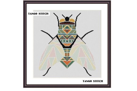 Cute Ornament Fly Insect Cross Stitch