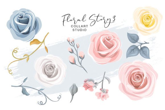 Flowers Clip Art, Leaves, Floral Images: A Creative Resource for Designers and Artists