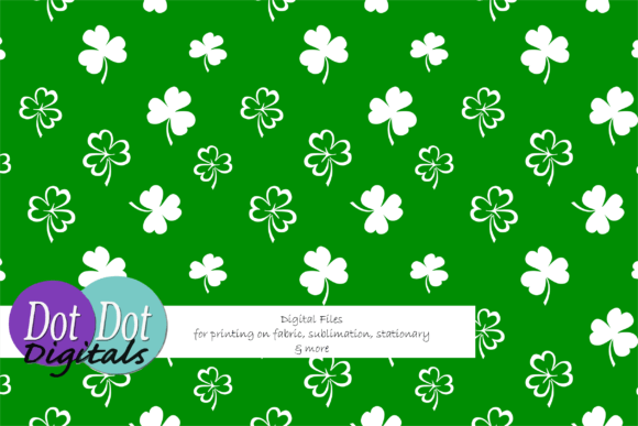 Green and White Shamrock Pattern 2: A Versatile Digital Design for Creative Projects