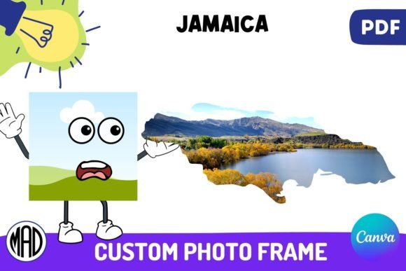 Jamaica Map Canva Photo Frame in PDF β A Creative Tool for Designers and Enthusiasts