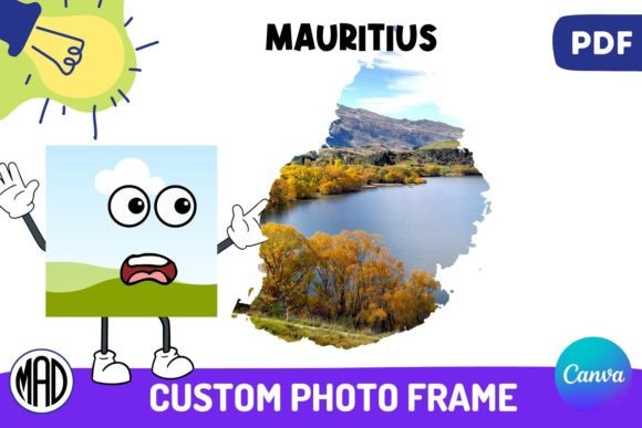 Mauritius Map Canva Photo Frame in PDF β A Unique Custom Design for Every Occasion