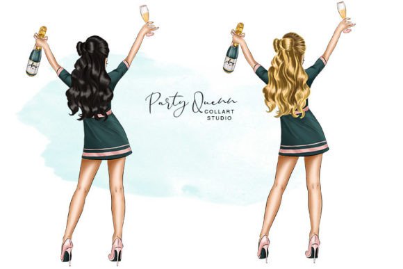 Party Clipart, Girl Illustration: A Creative Resource for Modern Designers and DIY Enthusiasts