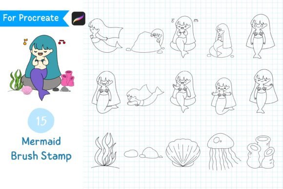 Procreate Brush Stamp Mermaid: A Creative Tool for Designers and Artists