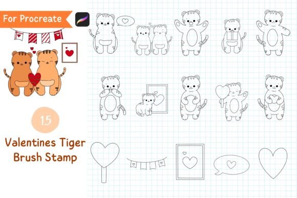 Procreate Brush Stamp Valentines Tiger: A Creative Tool for Digital Artists