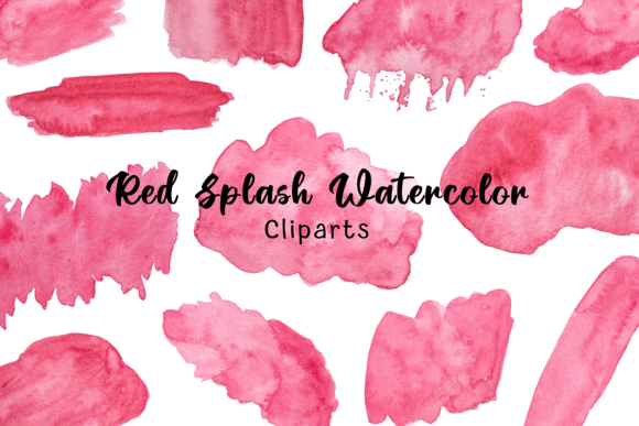 Red Watercolor Splash Clipart for Classy Design