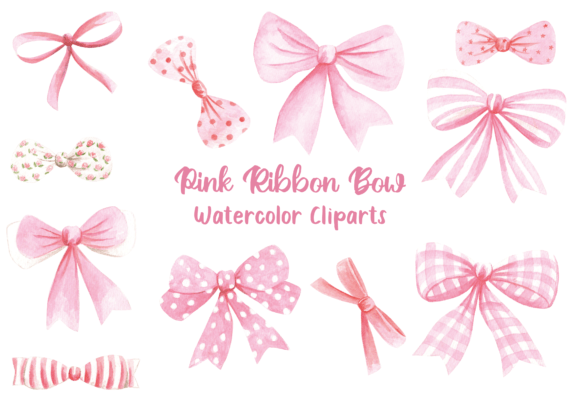Watercolor Pink Bow Ribbon Clipart PNG: A Versatile Resource for Designers and Creators